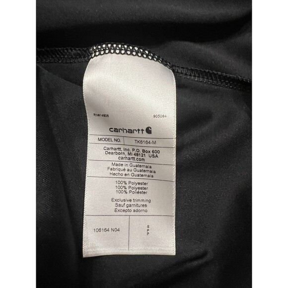 Carhartt Shirt Mens Small Black Force Sun Defender Long Sleeve UPF Performance - Picture 5 of 5